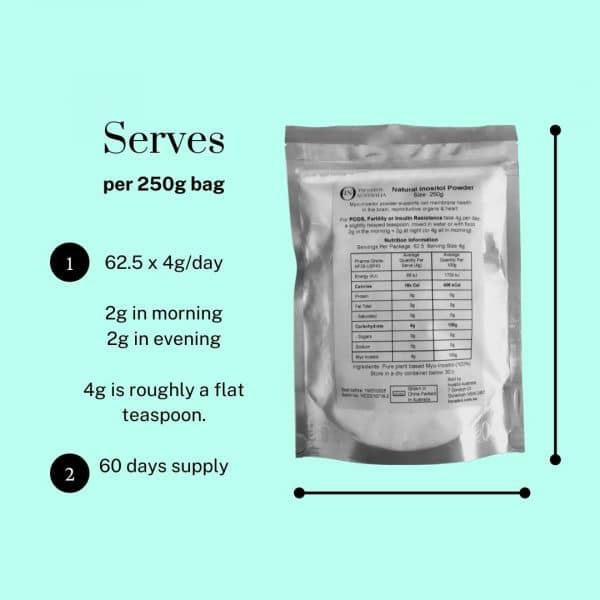 Bulk Inositol For Fertility - 4x 250g bags (1000g) 3