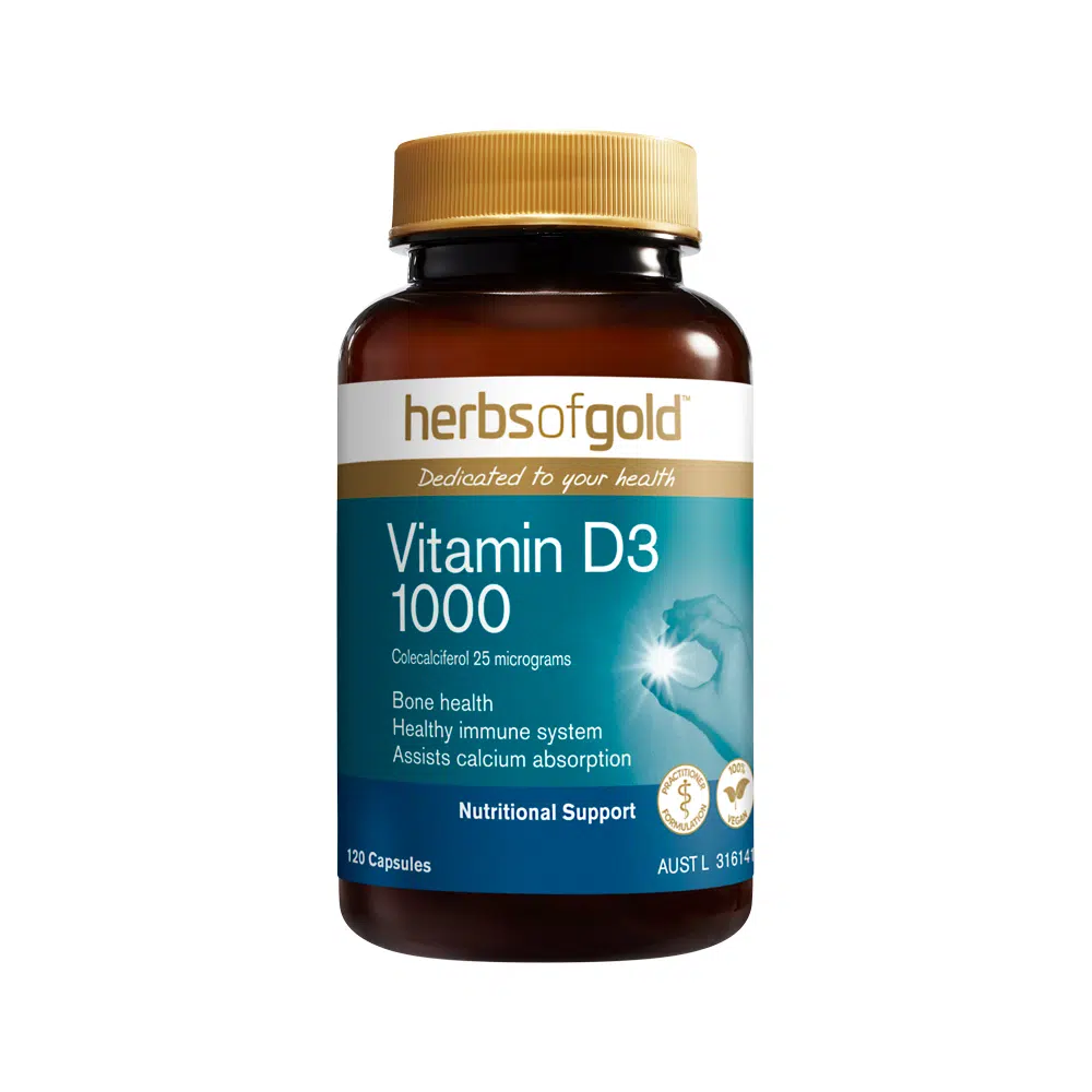 Herbs of Gold - Vitamin D3 - 1000 IU - 120 Capsules